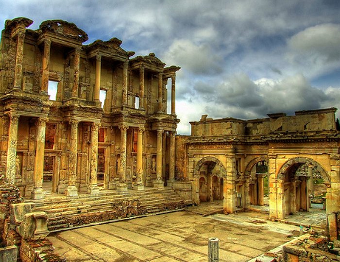 The Library of Celsus from ancient times in Turkey.